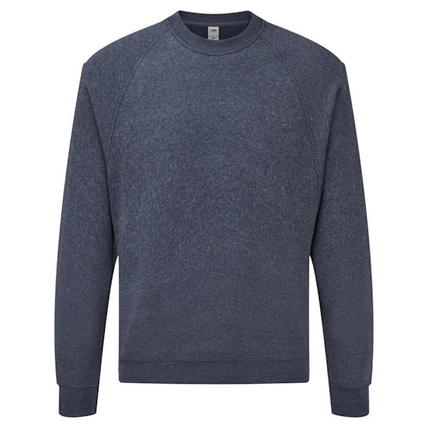 Fruit Of The Loom Raglanärm Sweatshirt Belcoro® för Herr 2XL Heather Navy Heather Navy 2XL