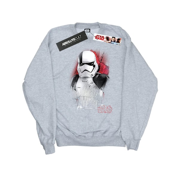 Star Wars Boys The Last Jedi Stormtrooper Borstad Sweatshirt 9- Sports Grey 9-11 Years