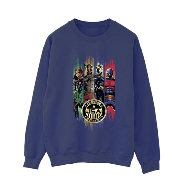 DC Comics Dam/Kvinnor Black Adam JSA Guld Badge Sweatshirt M Navy Blue M