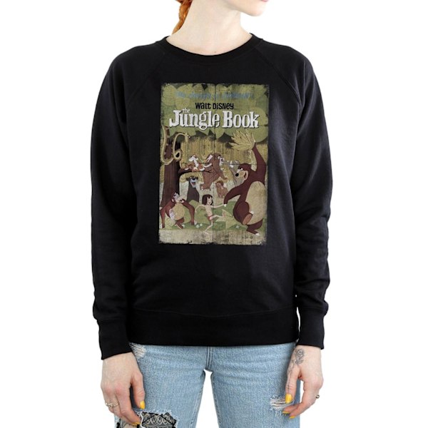 Djungelboken Dam/Dam Retro Poster Sweatshirt M Svart Black M