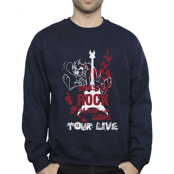 Looney Tunes Herr Taz Monster Rock Sweatshirt XXL Marinblå Navy Blue XXL