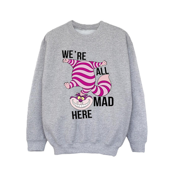 Disney Girls Alice In Wonderland All Mad Here Sweatshirt 12-13 Sports Grey 12-13 Years