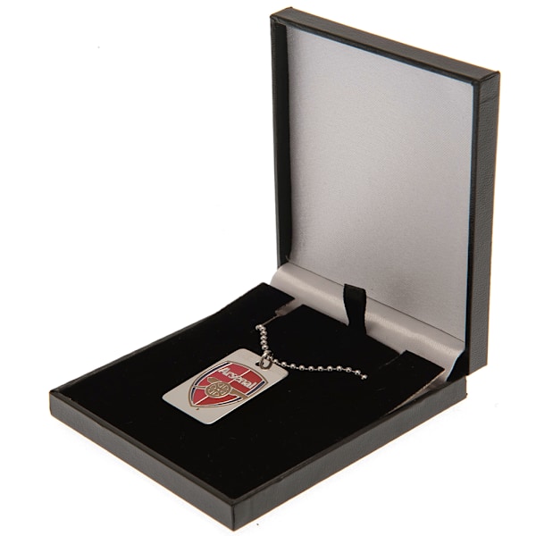 Arsenal FC emaljvapen hundbricka och kedja One Size Silver Silver One Size
