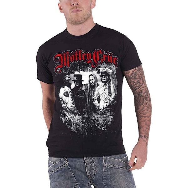 Motley Crue Unisex Adult Greatest Hits Group Shot T-Shirt L Bla Black L