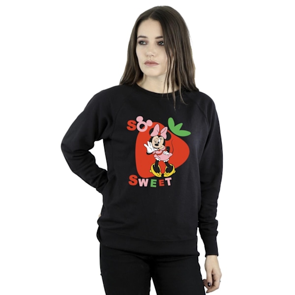 Disney Dam/Kvinnor Minnie Mouse So Sweet Strawberry Sweatshirt Black XXL