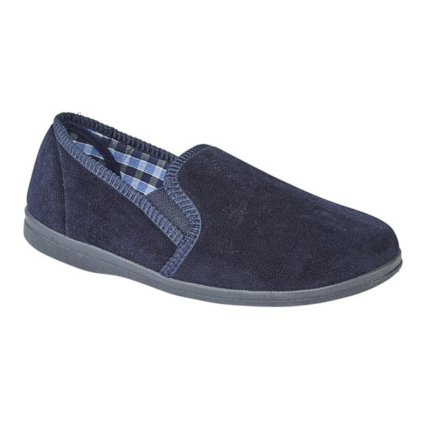 Sleepers Herr Wilson Velours Tofflor 8 UK Marinblå Navy 8 UK