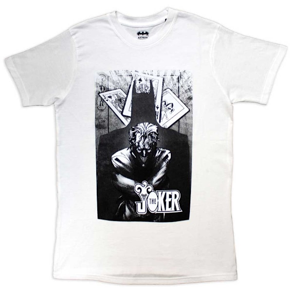 Batman Unisex Vuxen Menace The Joker T-Shirt M Vit White M