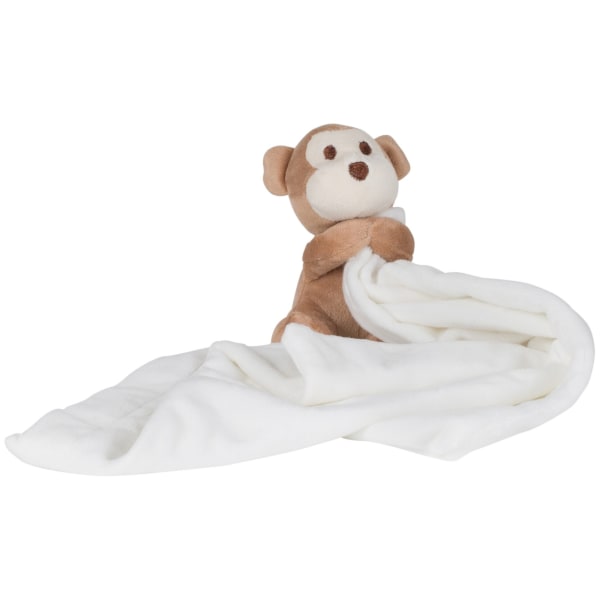 Mumbles Baby Boys/Girls Plysch Monkey Comforter Filt (2-pack) Cream/Brown One Size