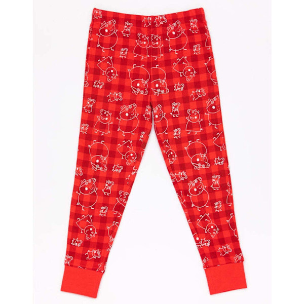 Greta Gris Herr Daddy Pig Julpyjamas Set M Röd/Grå Red/Grey M