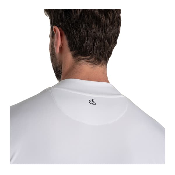 Craghoppers Herr Mock Neck Långärmad Golftröja L Vit White L