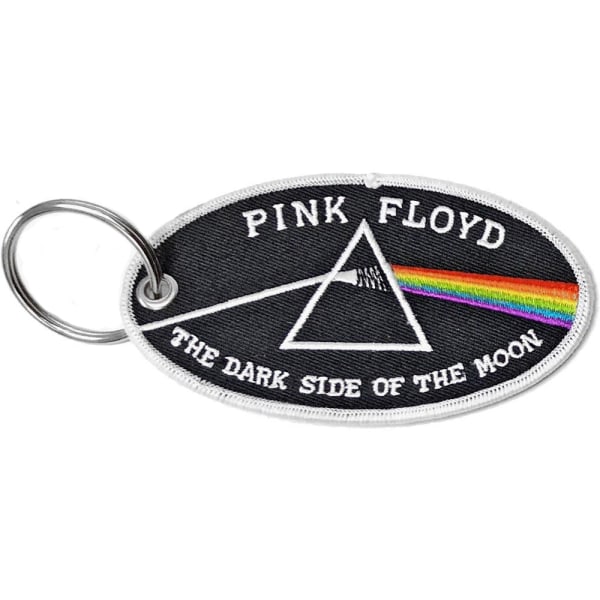 Pink Floyd Dark Side Of The Moon Oval Dubbelsidig Patch Keyrin Black/White One Size