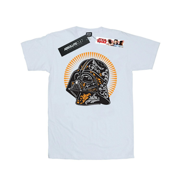 Star Wars Dam/Damer Darth Vader Dia De Los Muertos Bomull B White XL