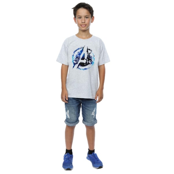 Marvel Boys Avengers Flared Logo T-Shirt 9-11 år Heather Gre Heather Grey 9-11 Years