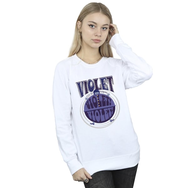 Willy Wonka Dam/Damer Violet Turning Violet Sweatshirt 4XL White 4XL