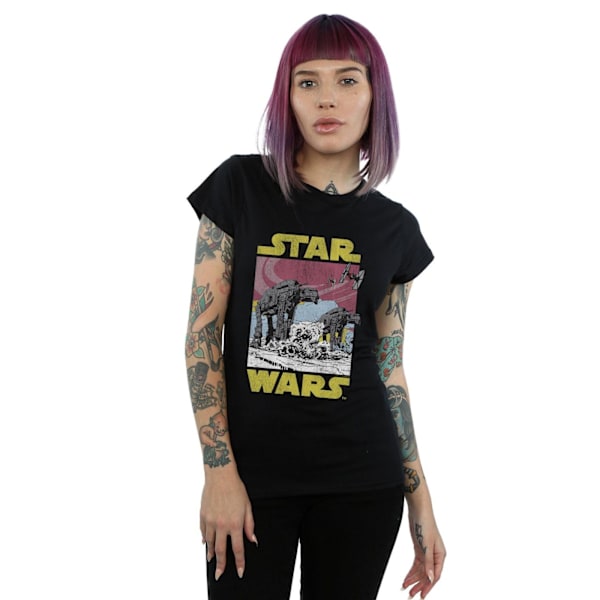 Star Wars Dam/Damer The Last Jedi AT-AT Bomull T-shirt L Svart Black L