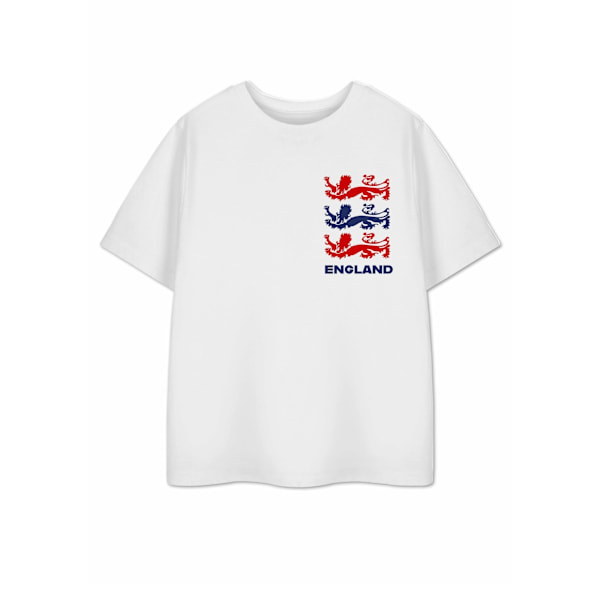 Visa mig varorna Barn/Barn Tre lejon Kortärmad T-shirt White 3-4 Years