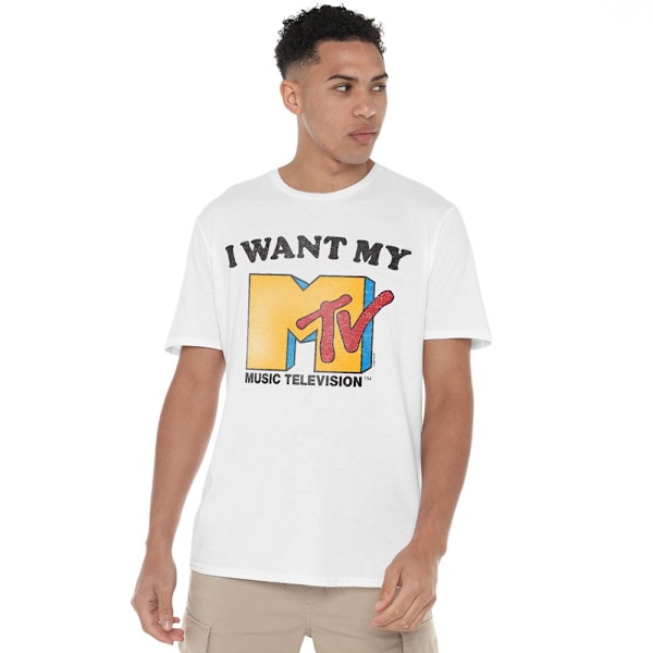 MTV Herr I Want My MTV 2 T-Shirt 4XL Vit White 4XL