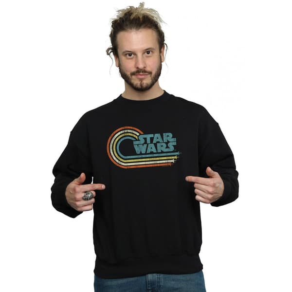 Star Wars Retro Wave Logo Sweatshirt S Svart Black S