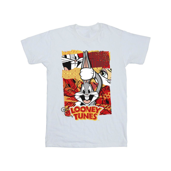 Looney Tunes Girls Bugs Rabbit Comic Nyår Bomull T-shirt 3- White 3-4 Years