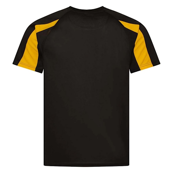 AWDis Cool Herr Kontrast Fukttransporterande T-shirt L Jet Svart/Guld Jet Black/Gold L