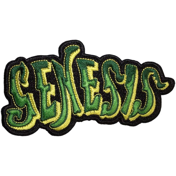 Genesis Logotyp Utskuren Stryk-På Patch One Size Grön Green One Size
