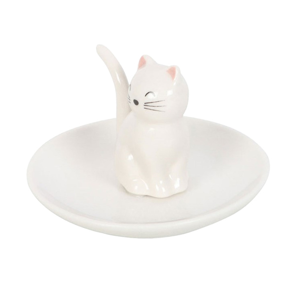 Something Different Leende Katt Prydnadsskål One Size Vit White One Size