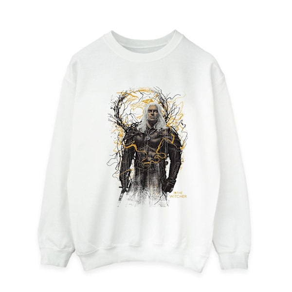 Netflix The Witcher Smoking Wolf Sweatshirt S Vit White S