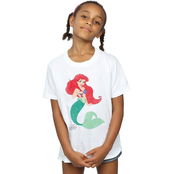 Disney Princess Girls Ariel Cotton klassisk T-shirt 9-11 år W White 9-11 Years