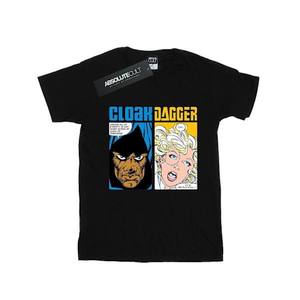 Marvel Girls Cloak And Dagger Comic Panels Bomull T-shirt 5-6 år Black 5-6 Years