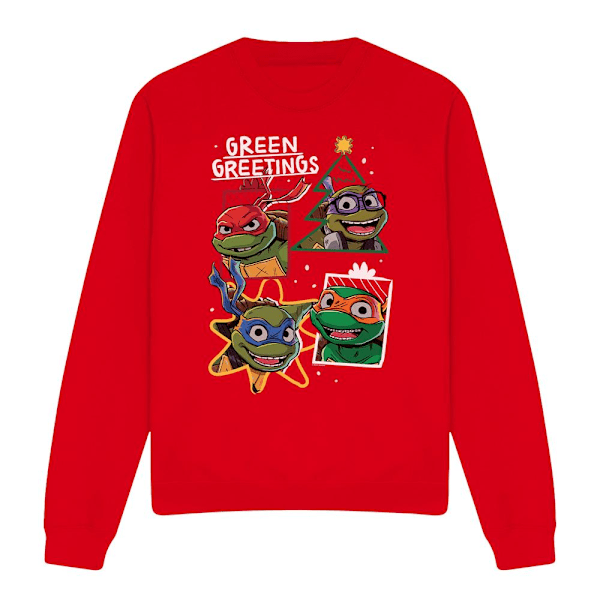 Teenage Mutant Ninja Turtles Unisex Vuxen Grön Hälsningar Chris Red S
