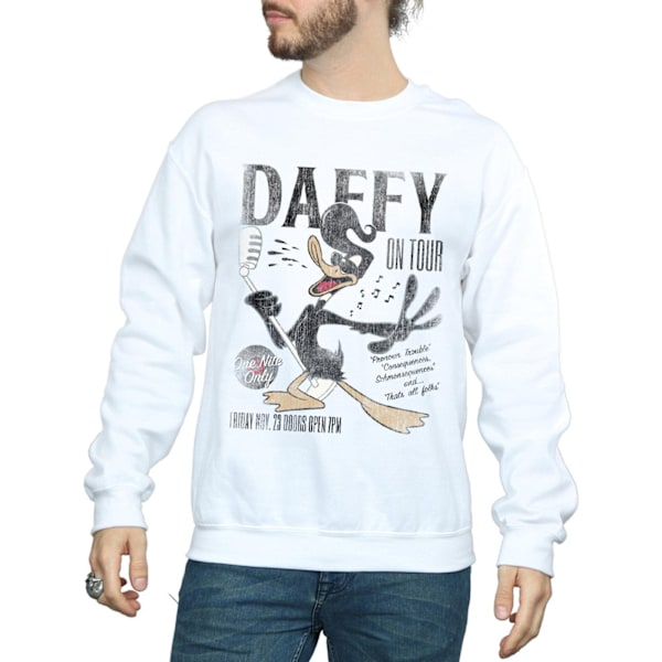Looney Tunes Herr Daffy Duck Konsertsweatshirt M Vit White M