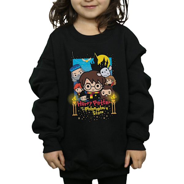 Harry Potter T-shirt för flickor, Philosopher's Stone, junior, 12-13 år Black 12-13 Years