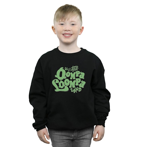 Willy Wonka Och Chokladfabriken Pojkar Oompa Loompa Land Sweatshirt Black 7-8 Years