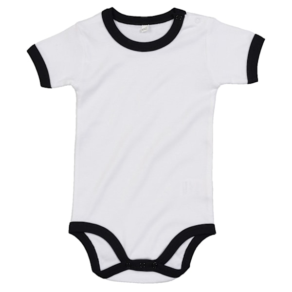 Babybugz Baby Ringer Bodysuit 6-12 månader Vit/Svart White/Black 6-12 Months