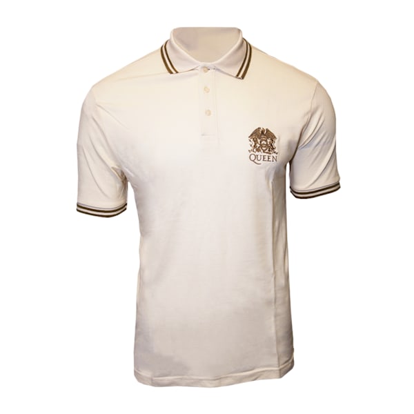 Queen Unisex Vuxen Crest Logo Polotröja S Naturlig Natural S