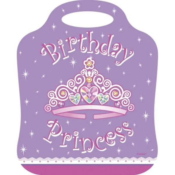 Unik Party Princess Tiara Birthday Party Bag (paket med 8) En Purple/Pink One Size
