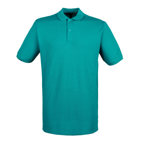 Henbury Herr Modern Fit Bomullspiké Poloskjorta M Bright Jade Bright Jade M