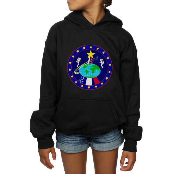 NASA Girls Classic Globe Astronauts Hoodie 12-13 år Svart Black 12-13 Years