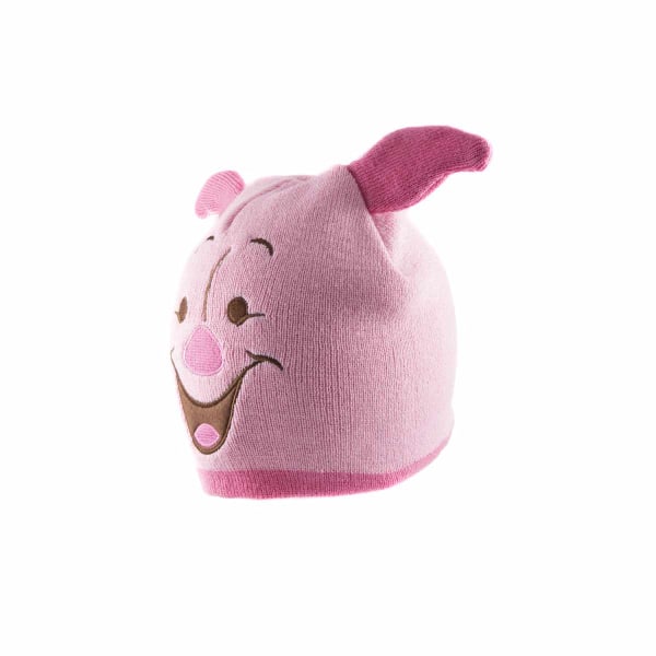 Winnie the Pooh Piglet Face Beanie One Size Rosa Pink One Size