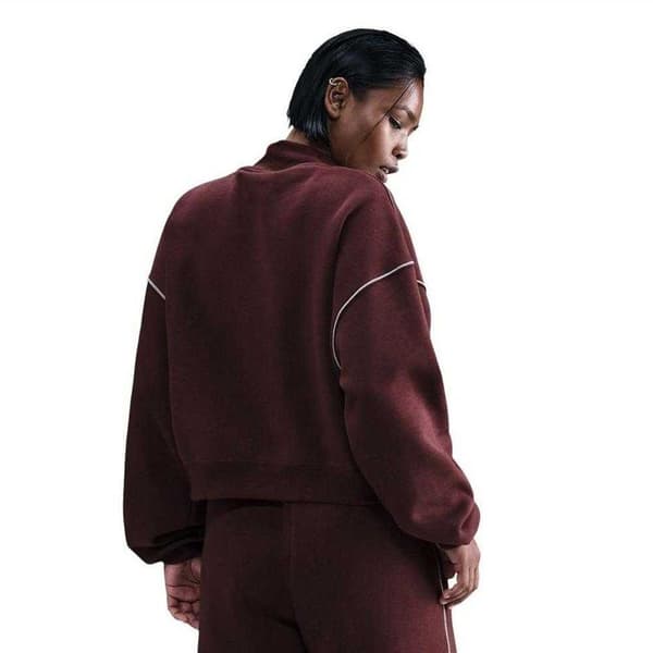 Nike Dam Phoenix Speed Broderad Logotyp Sweatshirt 10 Burgundy 10 UK