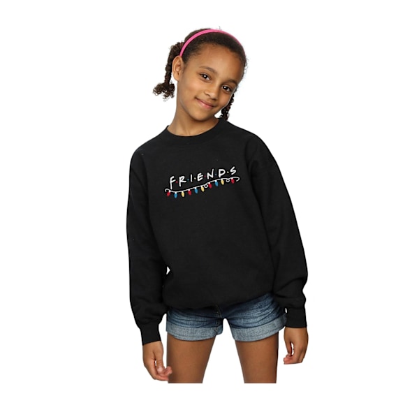 Friends Girls Christmas Lights Sweatshirt 5-6 år Svart Black 5-6 Years