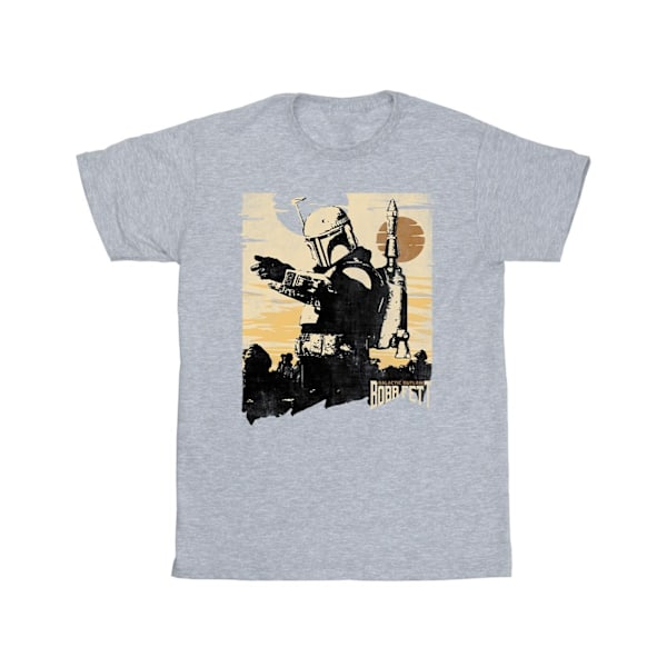 Star Wars Girls The Book Of Boba Fett Points Bomull T-shirt 12- Sports Grey 12-13 Years