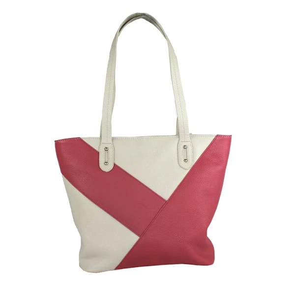 Eastern Counties Leather Adalyn Grain Läderhandväska One Size Pink/White One Size