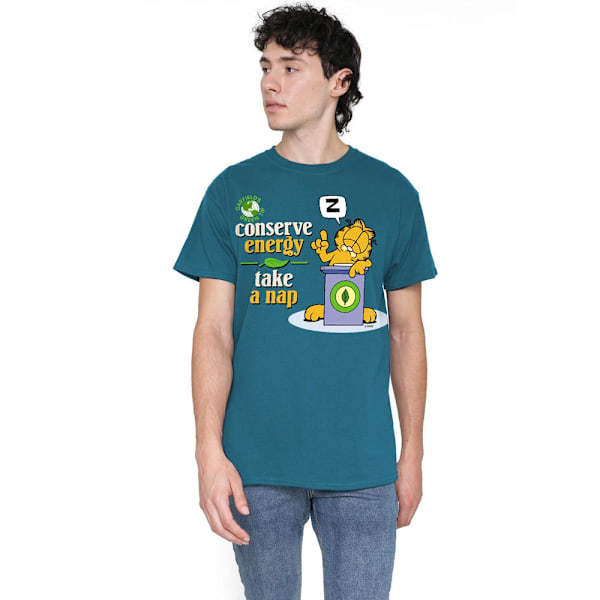 Garfield Herr T-shirt Spara Energi Stl L Skiffergrå Slate L