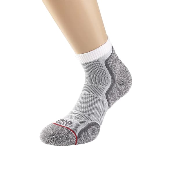 1000 Mile Mens Run Ankle Socks M Vit/Grå White/Grey M