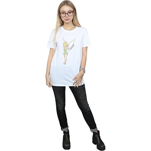 Tinkerbell Dam/Kvinnor Bomull Boyfriend T-Shirt S Vit White S