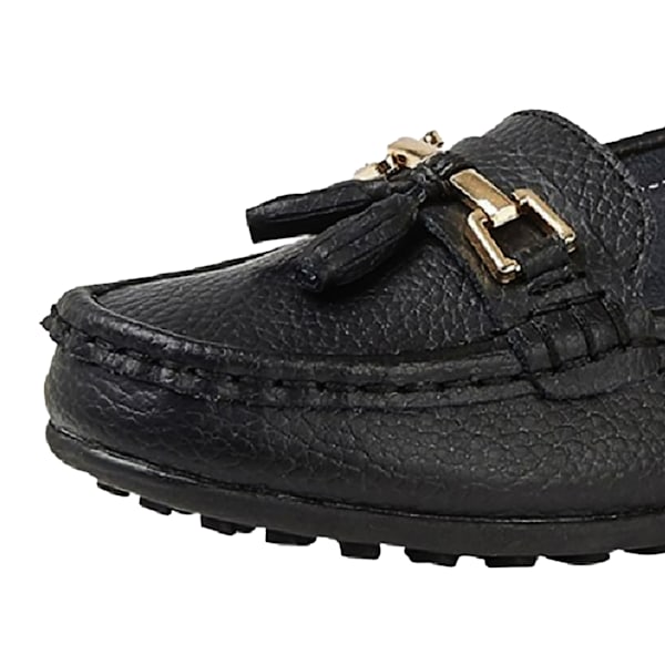 Boulevard Dam/Damer Action Läder Tofs Loafers 6 UK Svart Black 6 UK