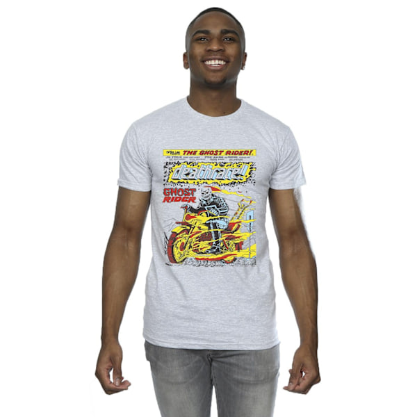 Marvel Ghost Rider Chest Deathrace T-shirt L Sports Grey för män Sports Grey L