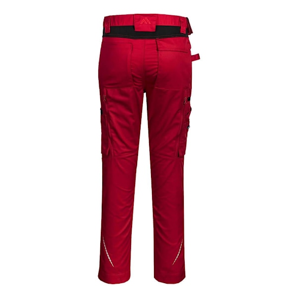Portwest WX2 Eco Stretch Arbetsbyxor för män 33R Djupröd Deep Red 33R