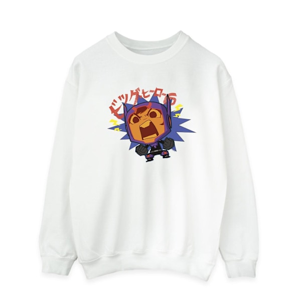 Disney Herr Big Hero 6 Baymax Hiro Angry Manga Sweatshirt XXL W White XXL